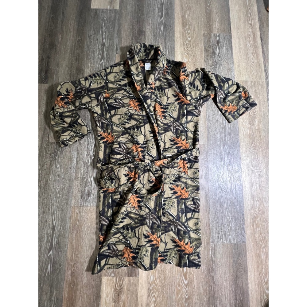 Fruit of the Loom Robe Mens One Size Camo Fleece Sleepwear Belted 2465